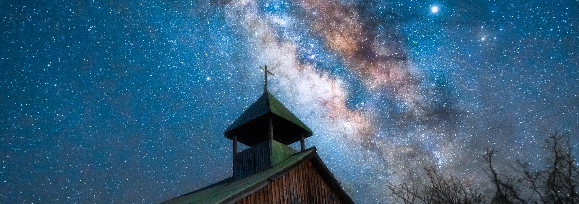 steeple night sky